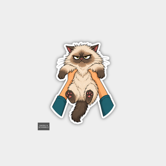 Funny Character Vinyl Sticker - Over It Cat