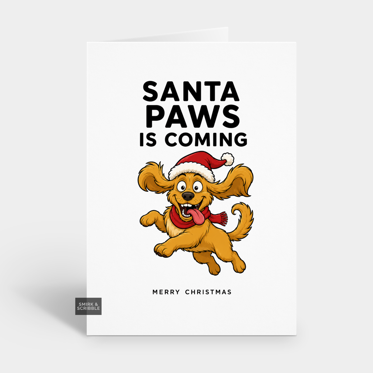 Funny Christmas Card - Happy Dog Pun
