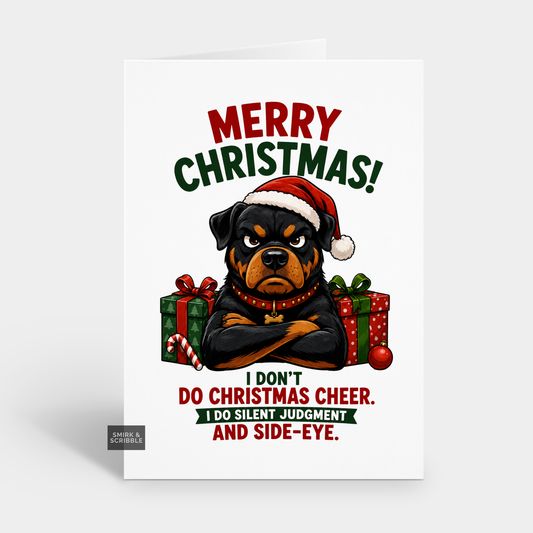 Funny Christmas Card - Side Eye Dog