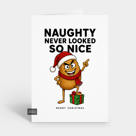 Funny Christmas Card - Naughty Potato