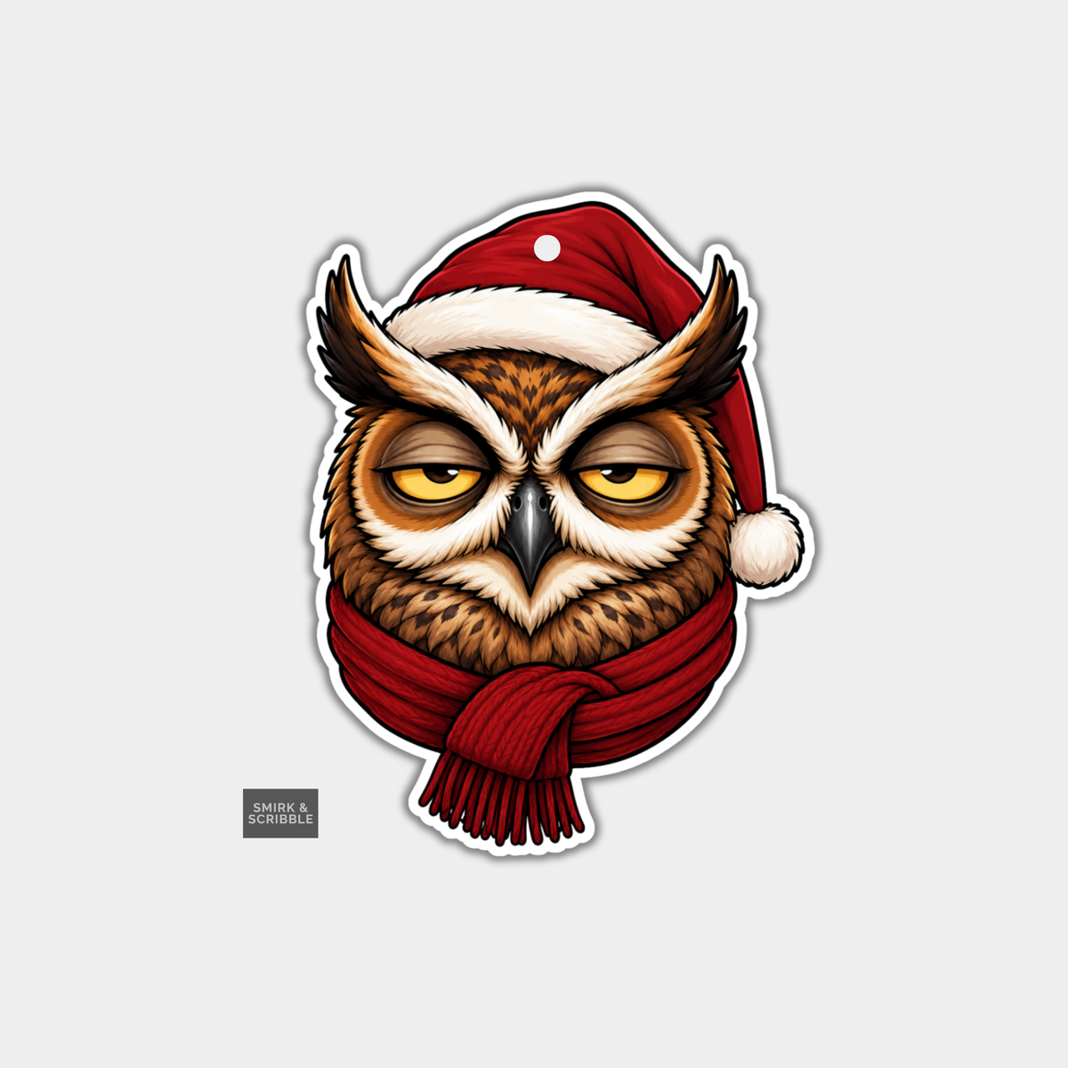 Funny Christmas Gift Tags - Grumpy Judgy Owl