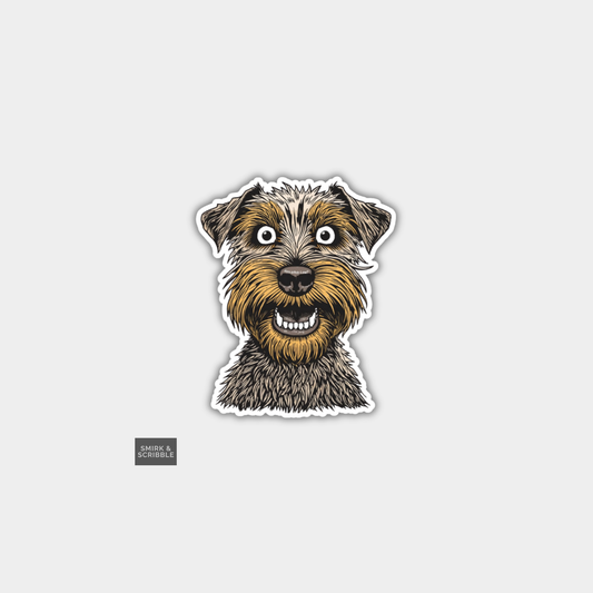 Funny Character Vinyl Sticker - Cute Dog