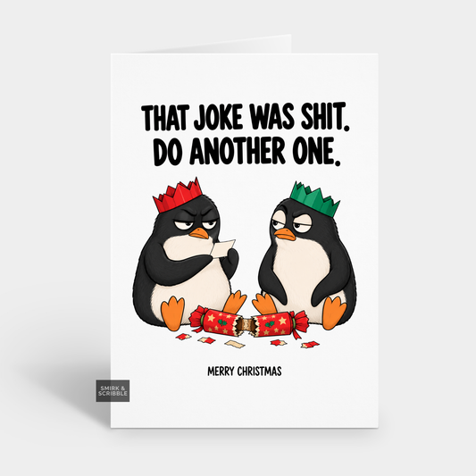 Funny Christmas Card - Penguin Jokes
