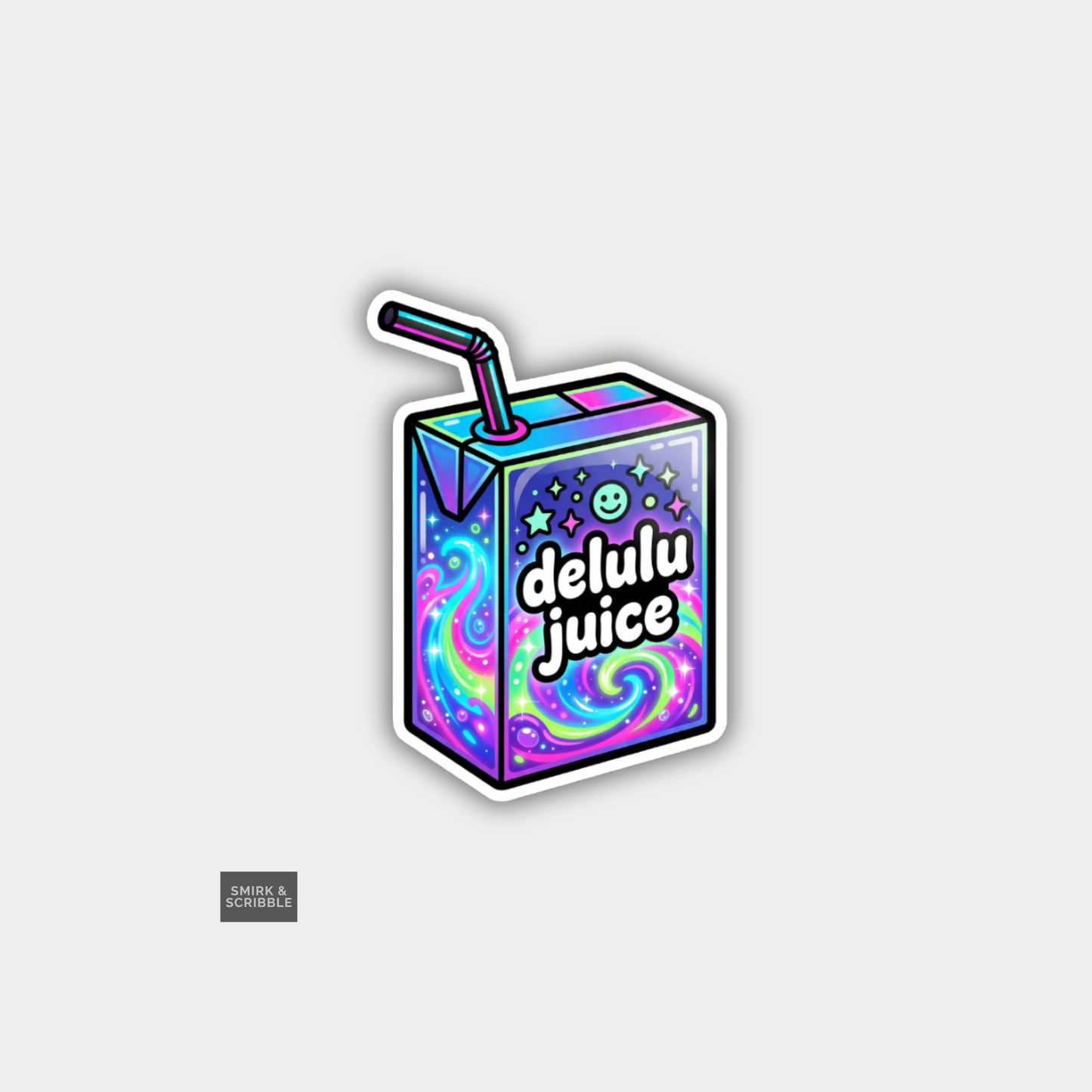 Delulu Juice Box Vinyl Sticker