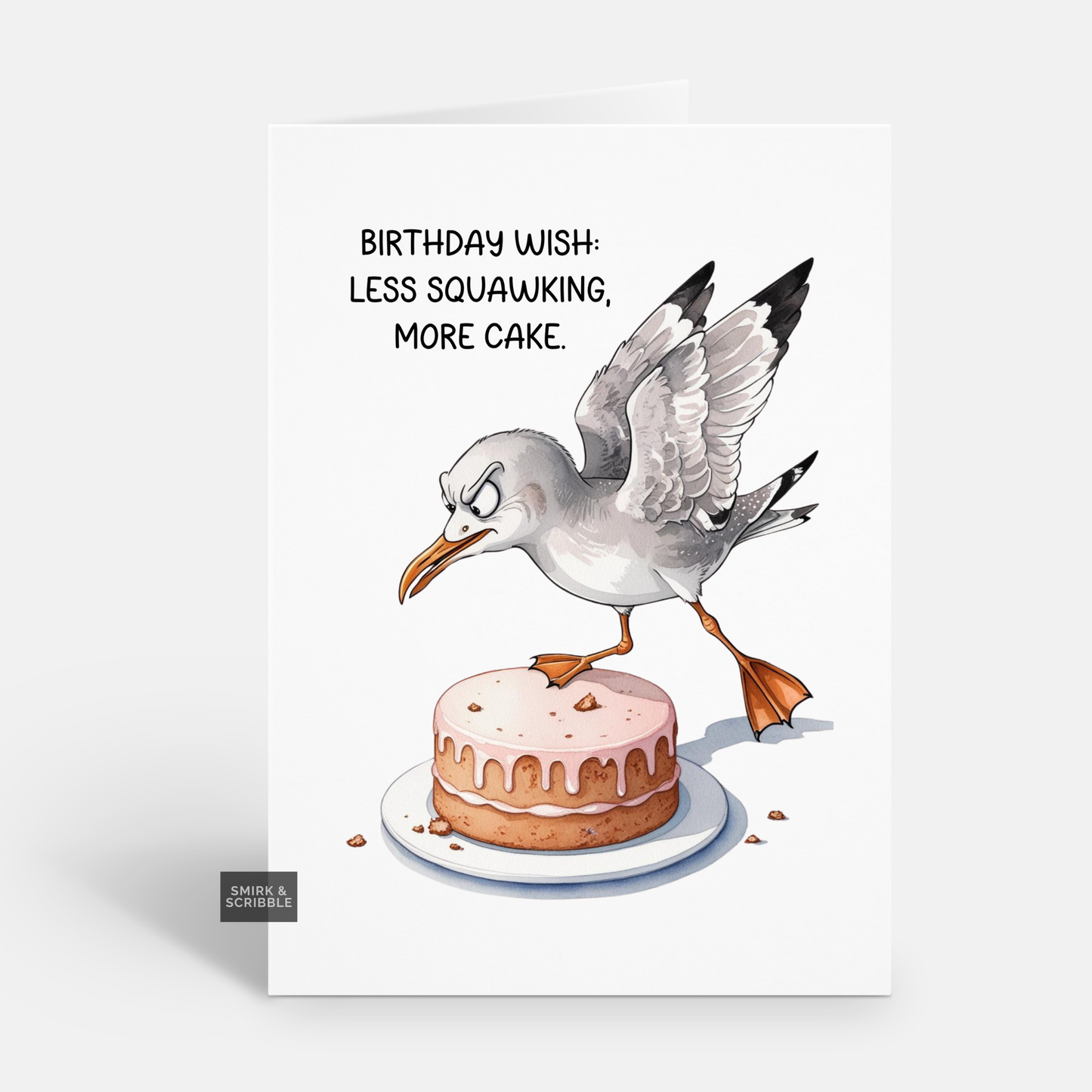 Less Squawking Birthday Card