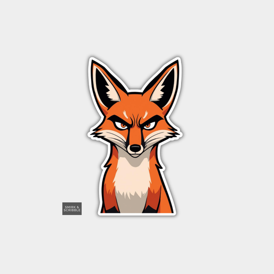 Funny Character Vinyl Sticker - Fox