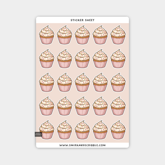Cupcake Sticker Sheet