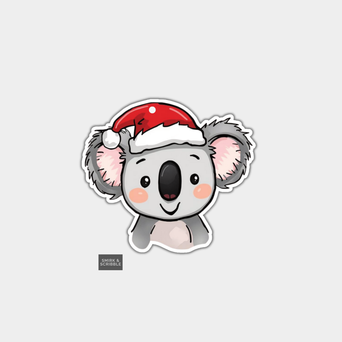 Funny Christmas Gift Tags - Cute Happy Koala