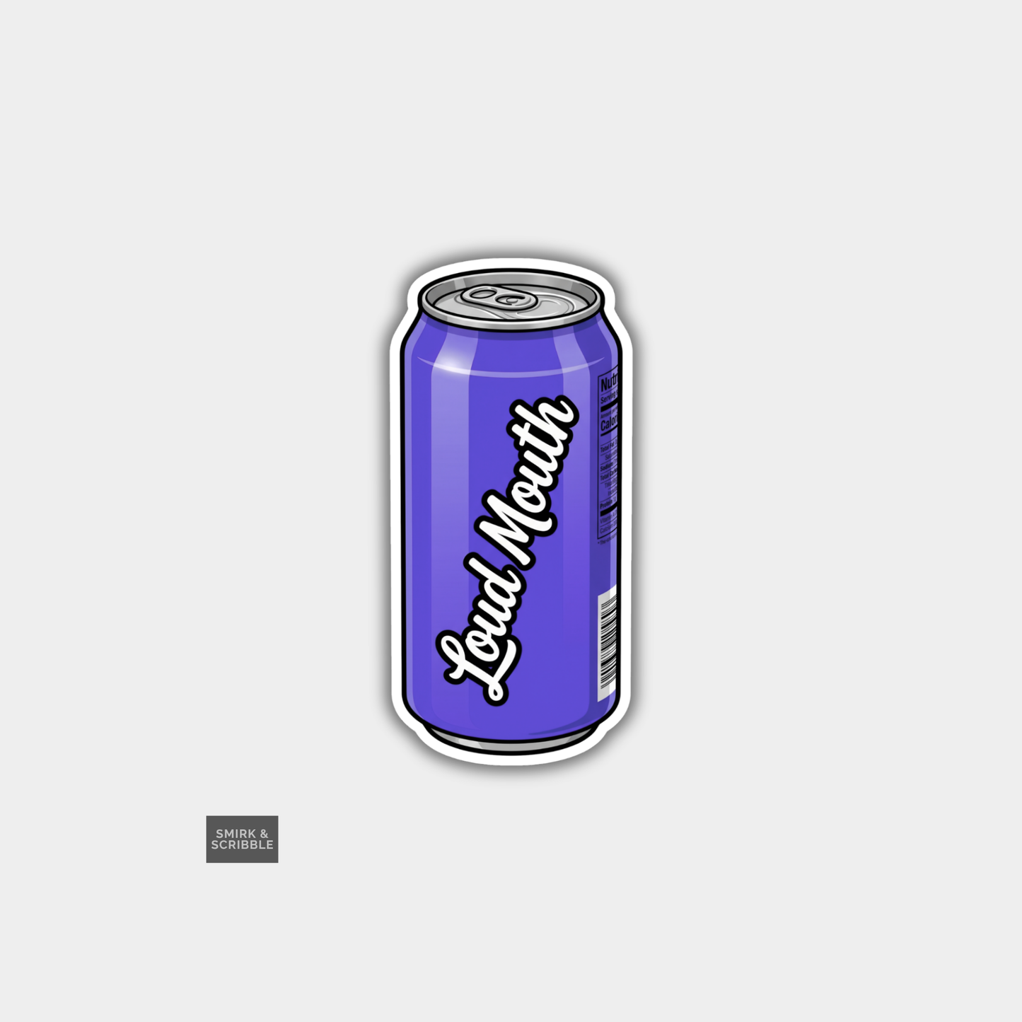 Funny Snarky Soda Can Vinyl Sticker - Loud Mouth