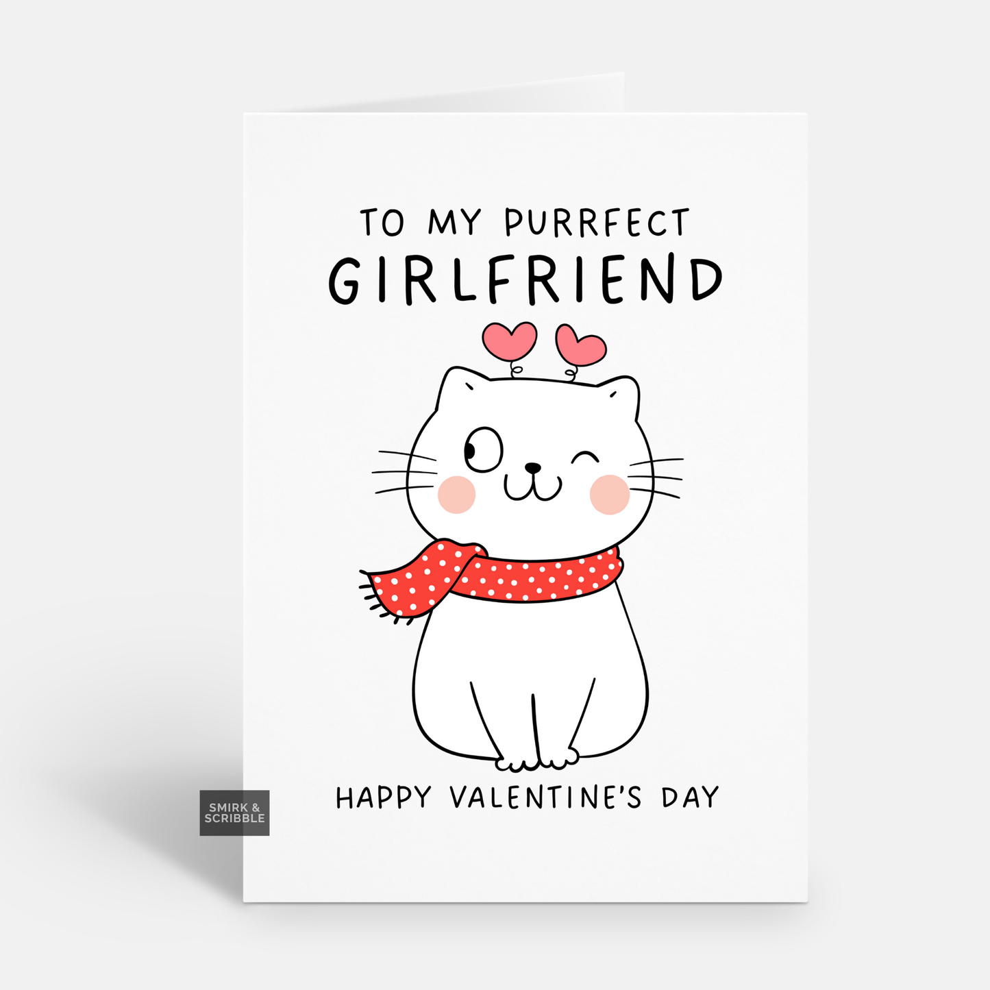 Purrfect Girlfriend Valentine's Card