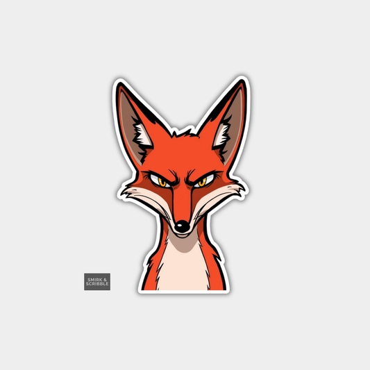Funny Character Vinyl Sticker - Sly Fox