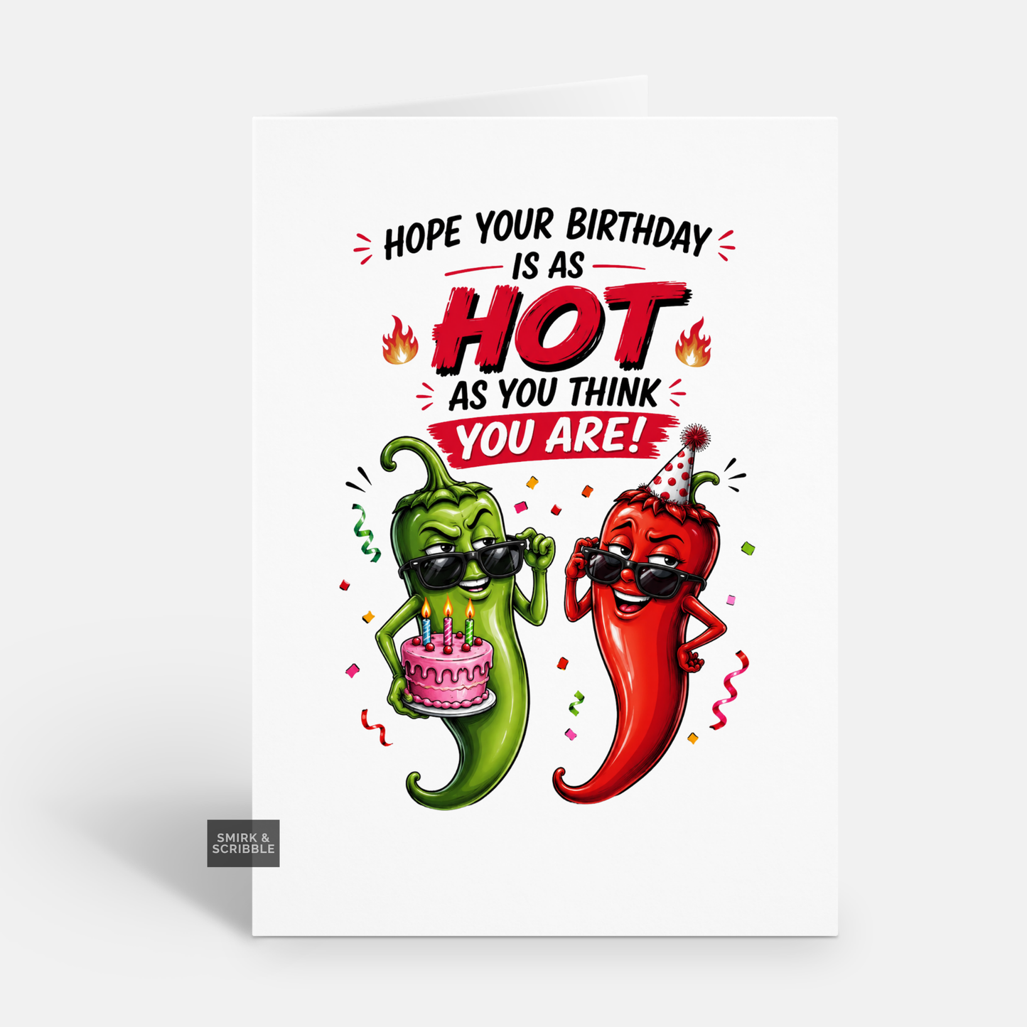 Funny Birthday Card - Hot Chilli Peppers