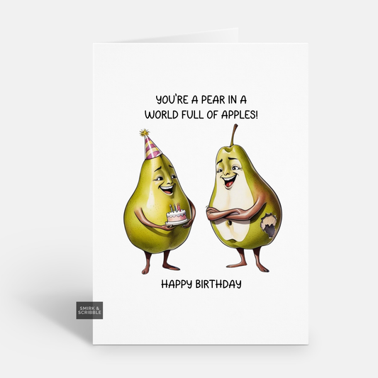 A Pear Birthday Card