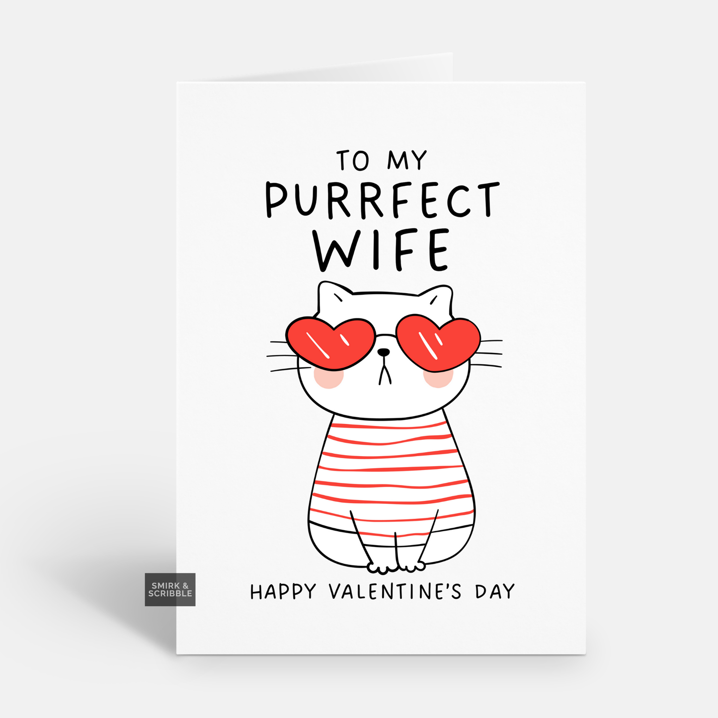 Purrfect Wife Valentine's Card