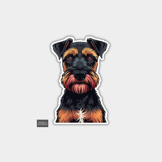 Funny Die Cut Vinyl Sticker - Black & Brown Dog