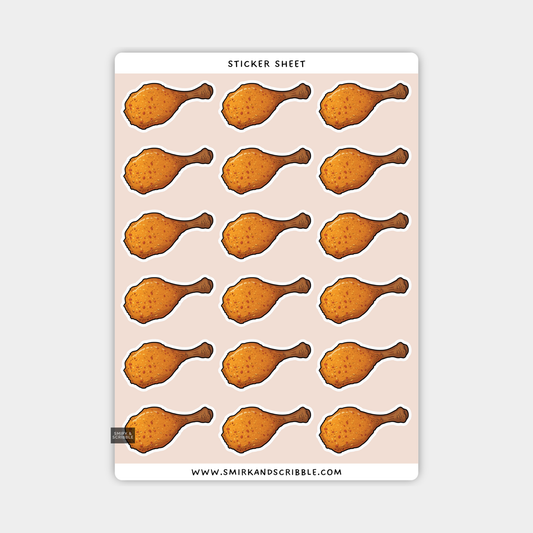 Fried Chicken Sticker Sheet