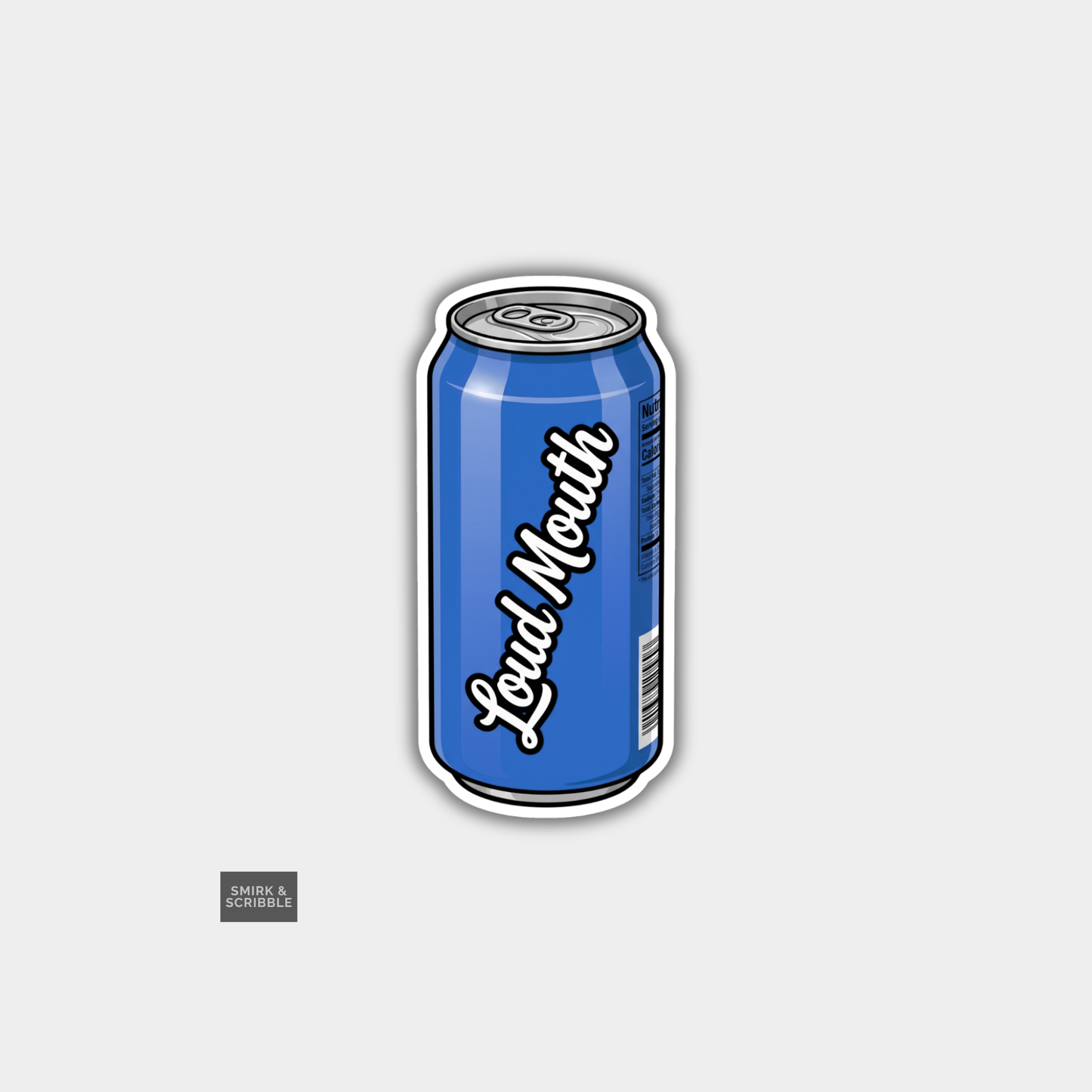 Funny Snarky Soda Can Vinyl Sticker - Loud Mouth