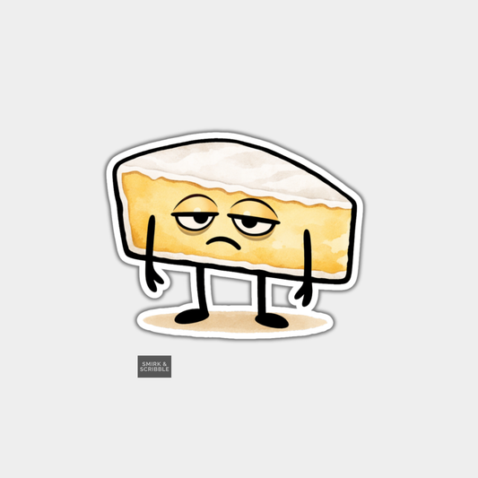 Cartoon character with an angry expression on a gray background