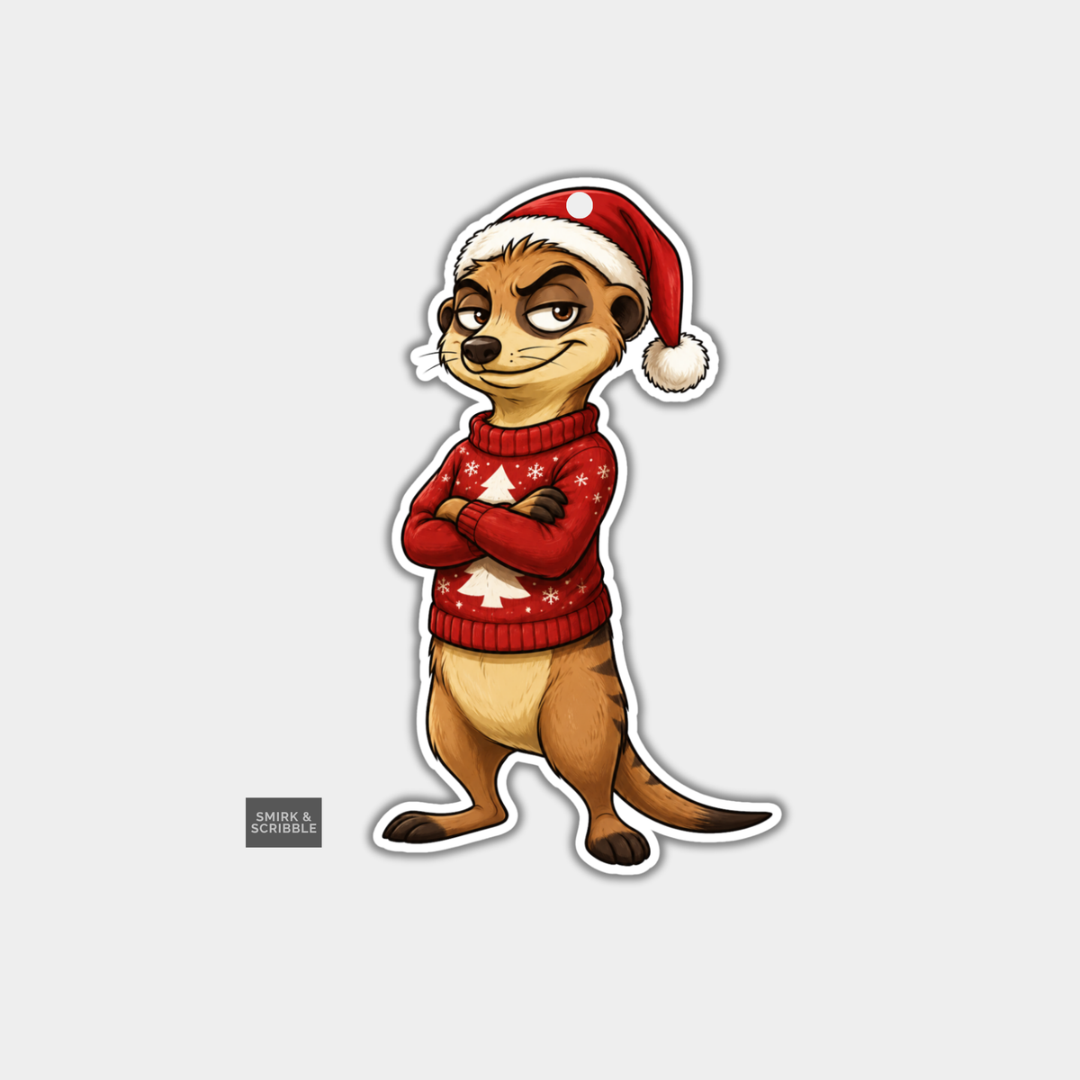 Funny Christmas Gift Tags - Cute Cheeky Meerkat
