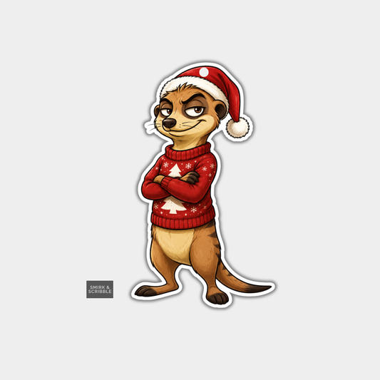 Funny Christmas Gift Tags - Cute Cheeky Meerkat