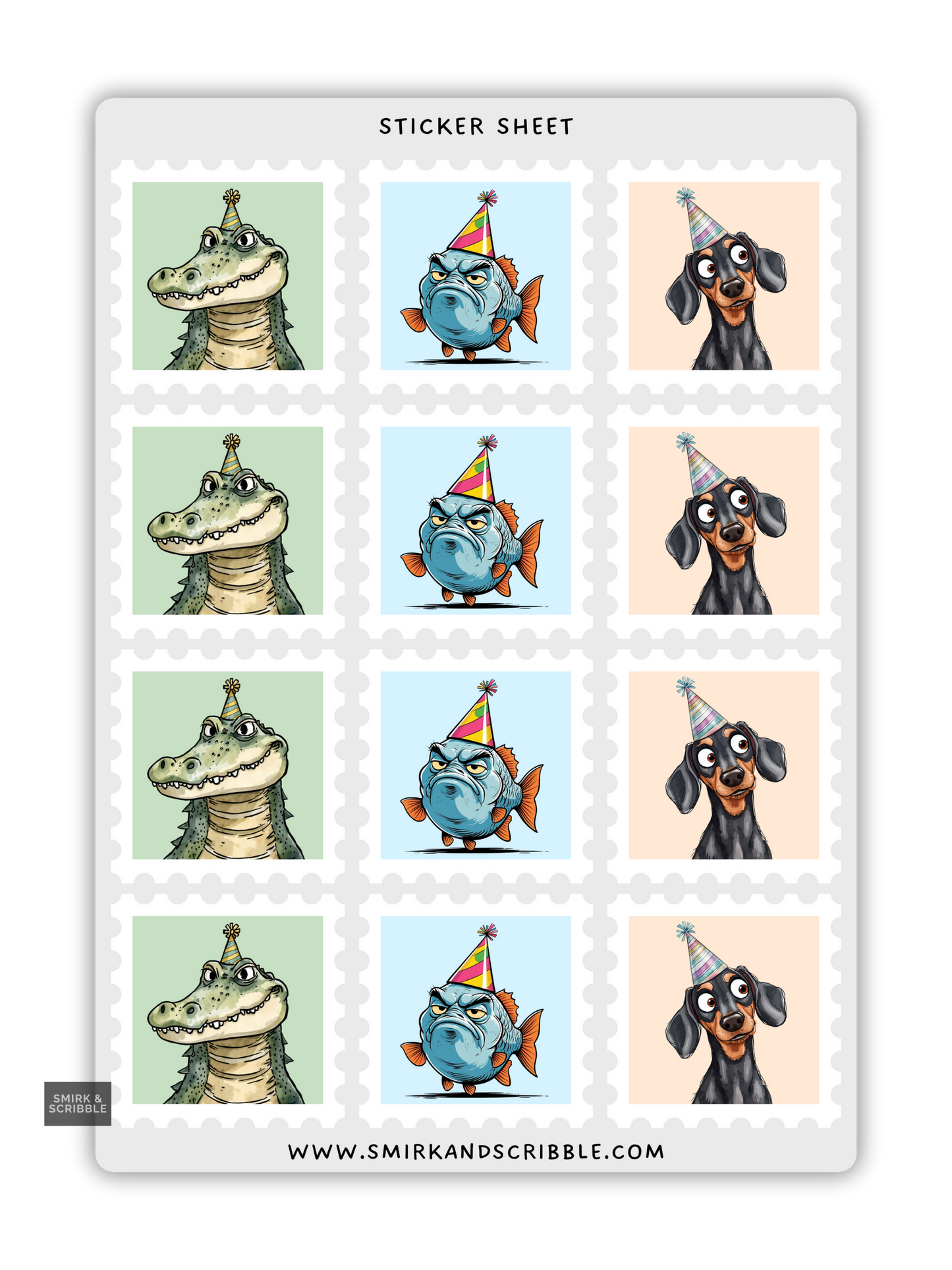 Multi Birthday Stamp Stickers