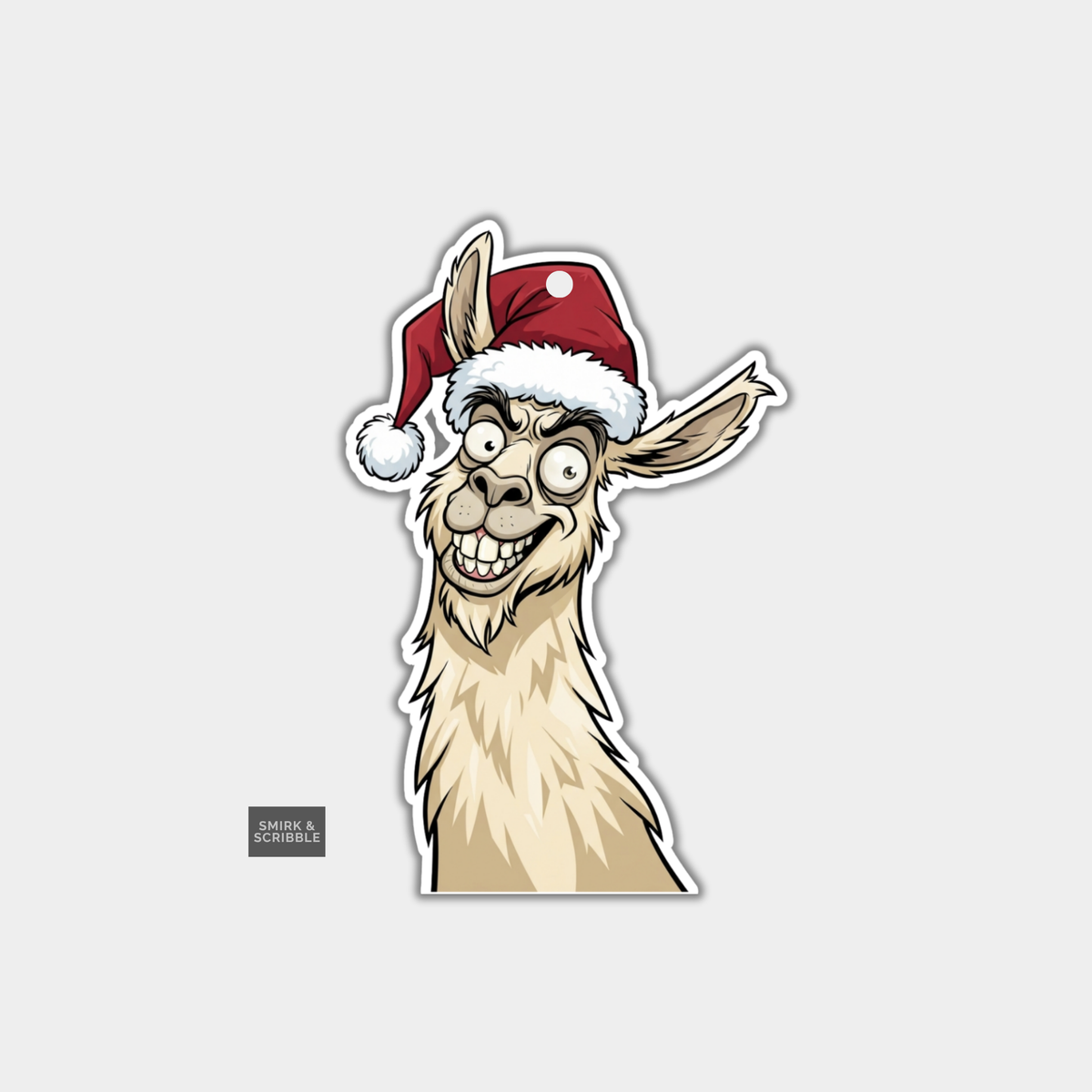 Funny Christmas Gift Tags -  Cute Cheeky Llama