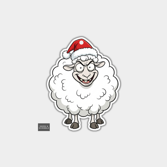 Funny Christmas Gift Tags -  Cute Cheeky Sheep