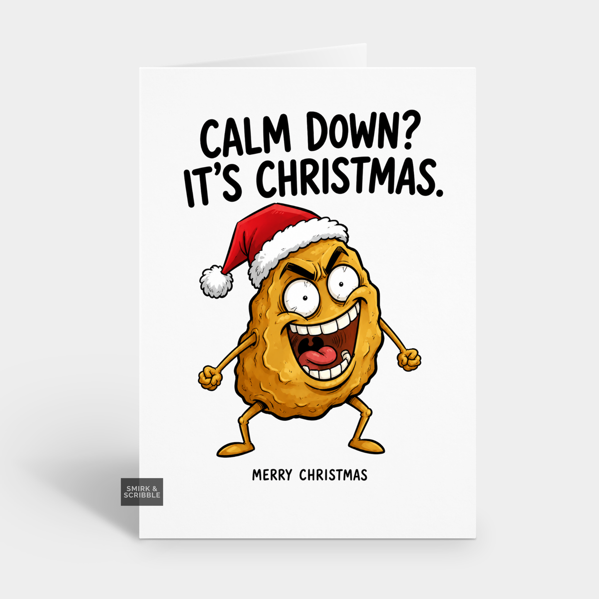 Funny Christmas Card - Cheeky Excited Potato