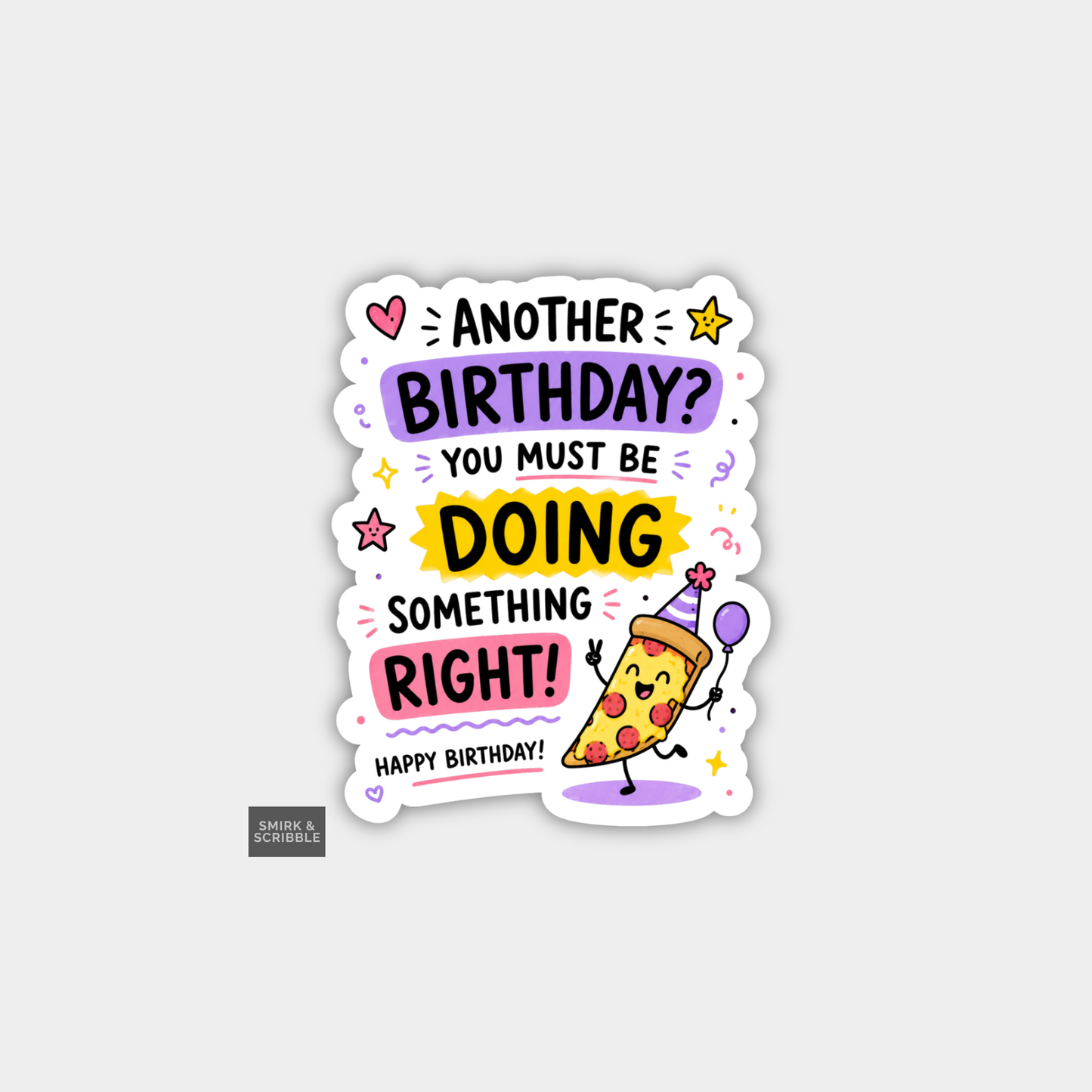 Funny Cheeky Rude Birthday Vinyl Sticker - Another