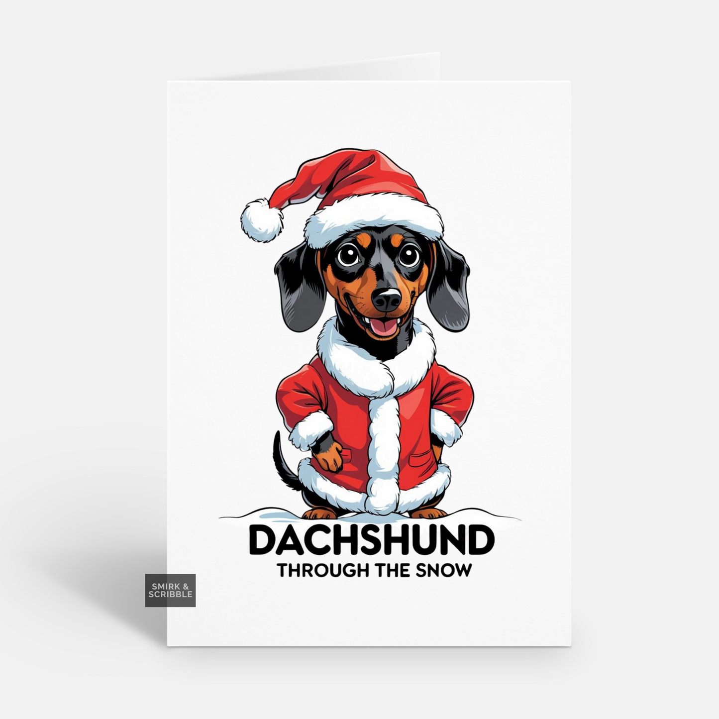 Dachshund Christmas Card