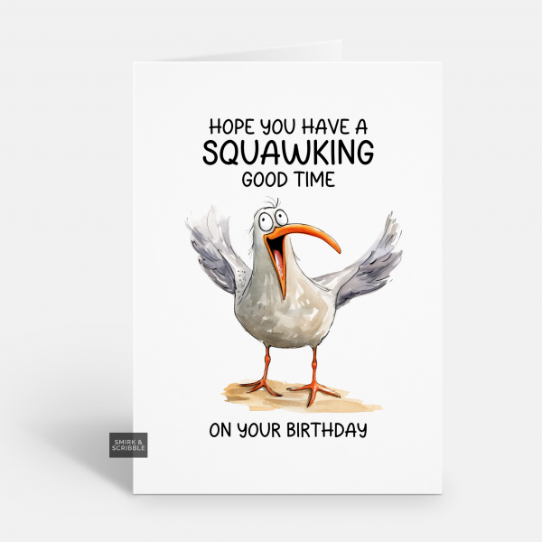 Squawking Good Birthday Card