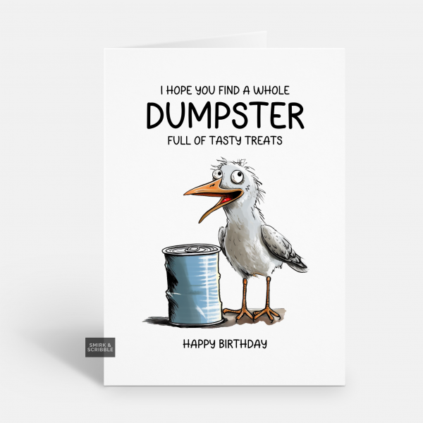 Dumpster Birthday Card