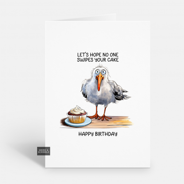 Swipes Your Cake Birthday Card