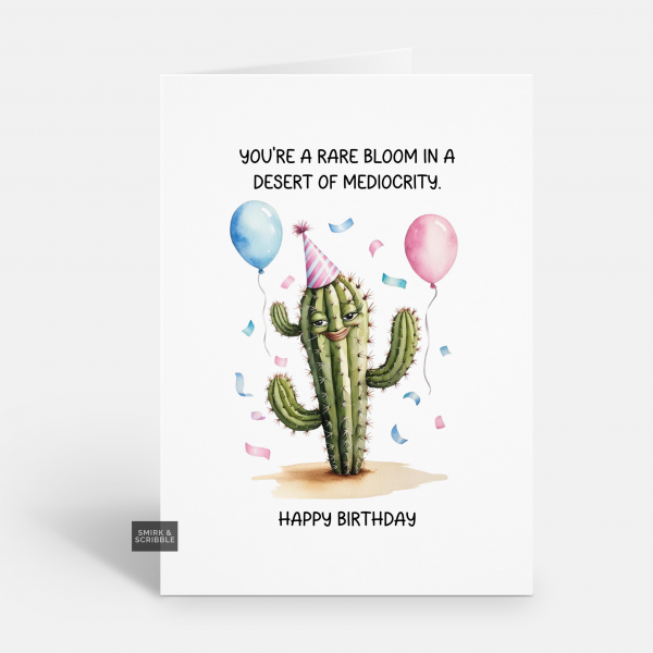 Rare Bloom Birthday Card