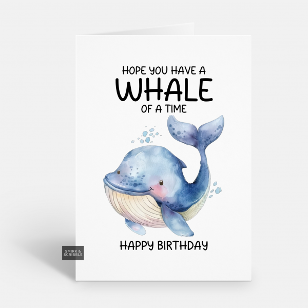 Whale Time Birthday Card