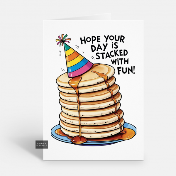 Stacked Pancakes Birthday Card