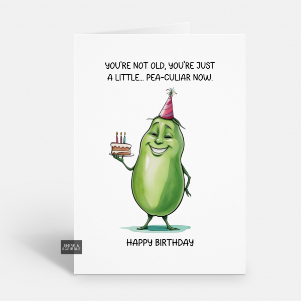 Pea-culiar Birthday Card