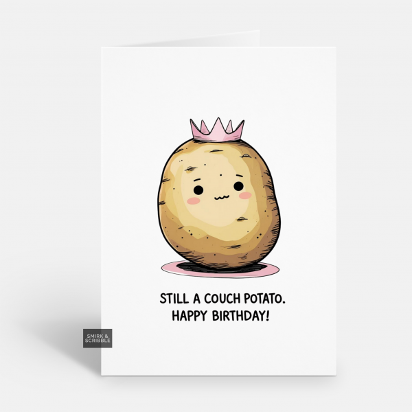 Couch Potato Birthday Card