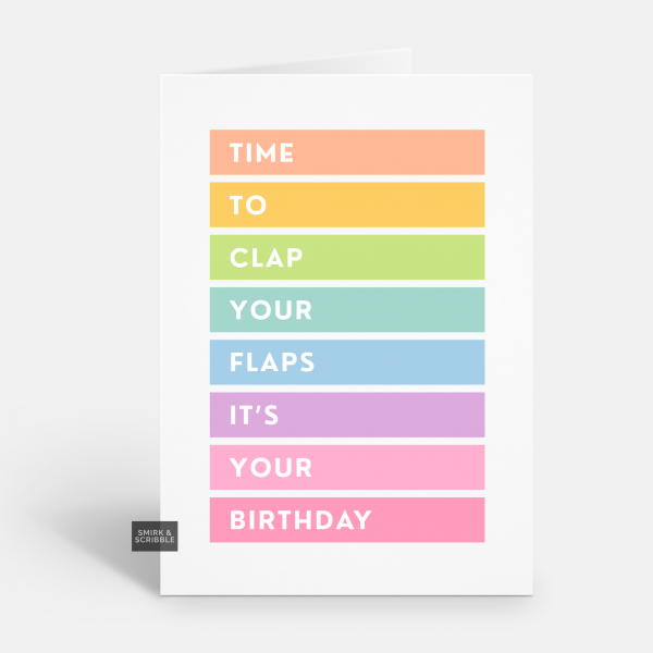 Clap Your Flaps Birthday Card