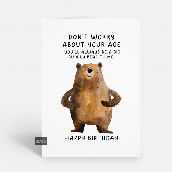 Cuddly Bear Birthday Card