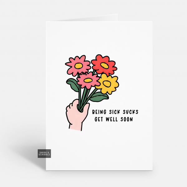 Being Sick Sucks Get Well Card