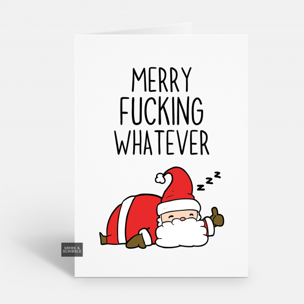 Rude Santa Christmas Card