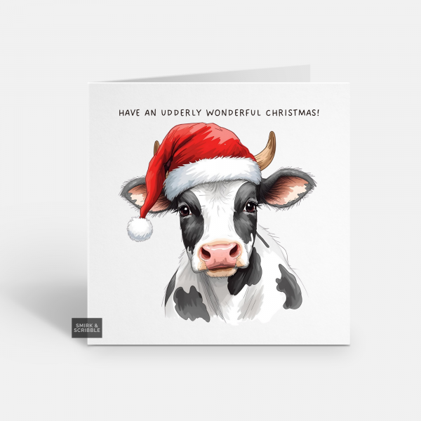 Udderly Wonderful Christmas Card
