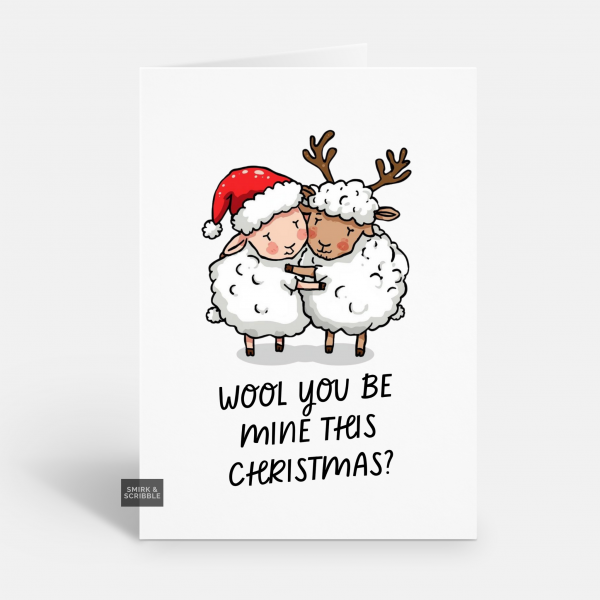 Wool You Sheep Pun Christmas Card