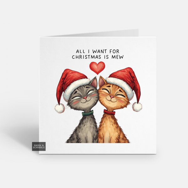 Mew Cat Christmas Card