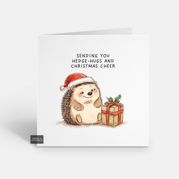 Hedge Hugs & Cheer Christmas Card
