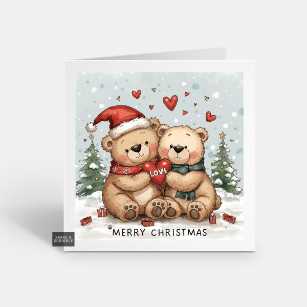 Cute Bears Christmas Card