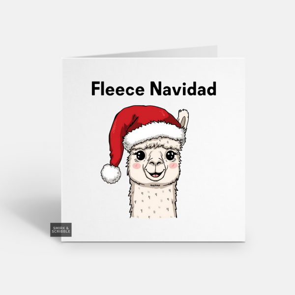 Fleece Navidad Christmas Card