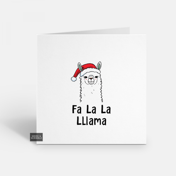 Fa La La Llama Christmas Card