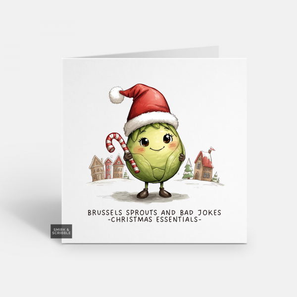 Brussels Sprouts Christmas Card